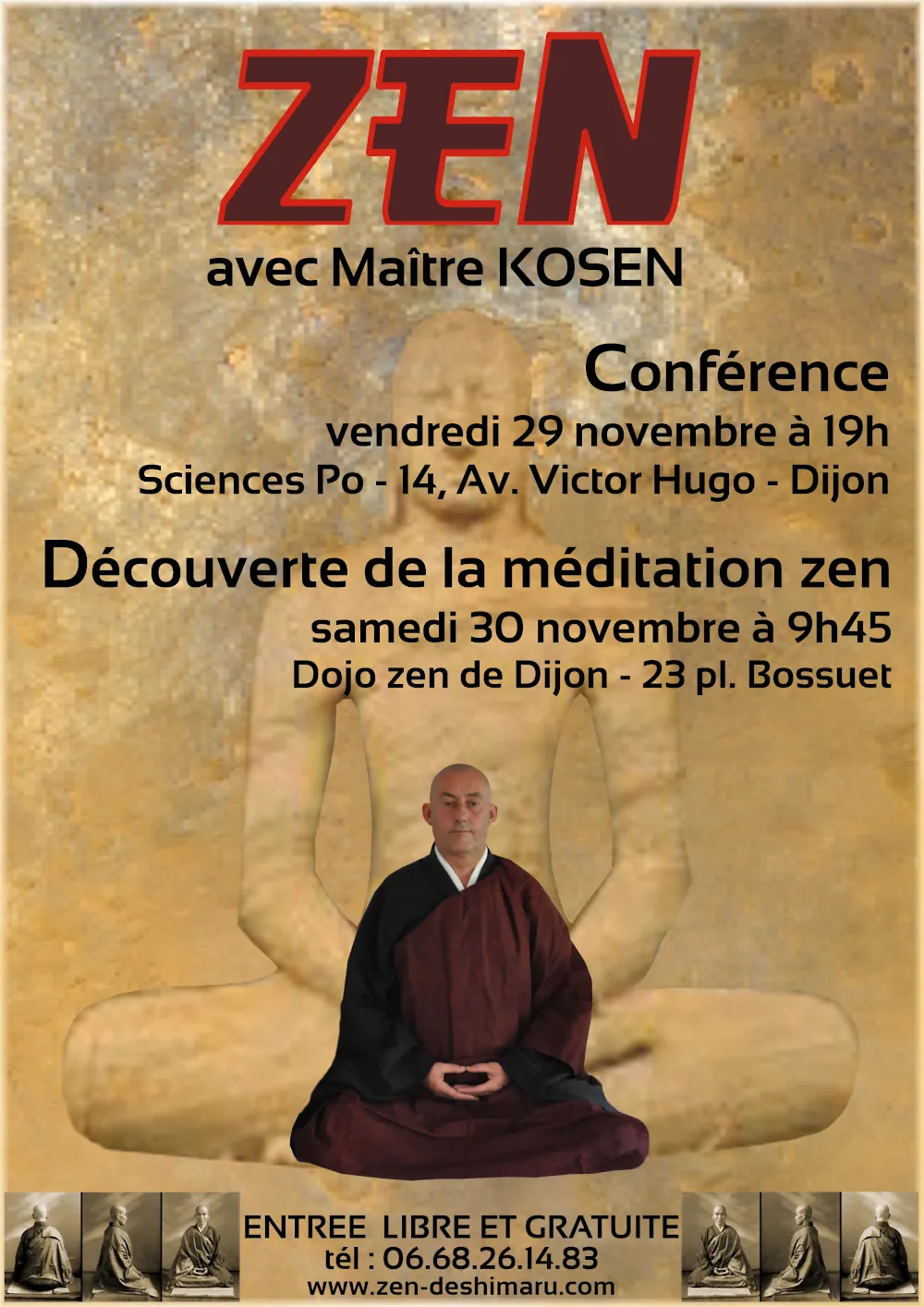 Conférence et matinée de zazen
